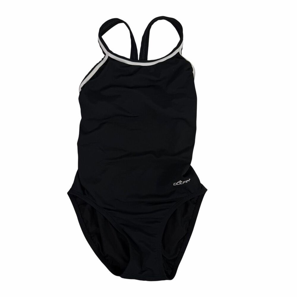 Dolfin size 34 Black One Piece Training Swimsuit